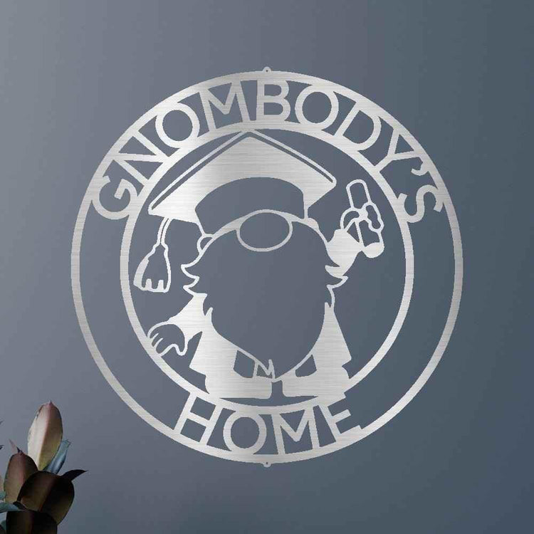 Gnome Graduation Gift Personalized Gifts - Custom Metal Sign - GiFTiFY
