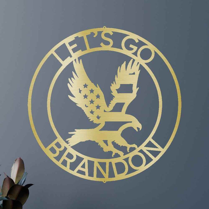 Let's Go Brandon Personalized Gifts - Custom Metal Sign - GiFTiFY