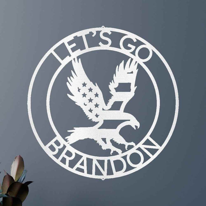 Let's Go Brandon Personalized Gifts - Custom Metal Sign - GiFTiFY