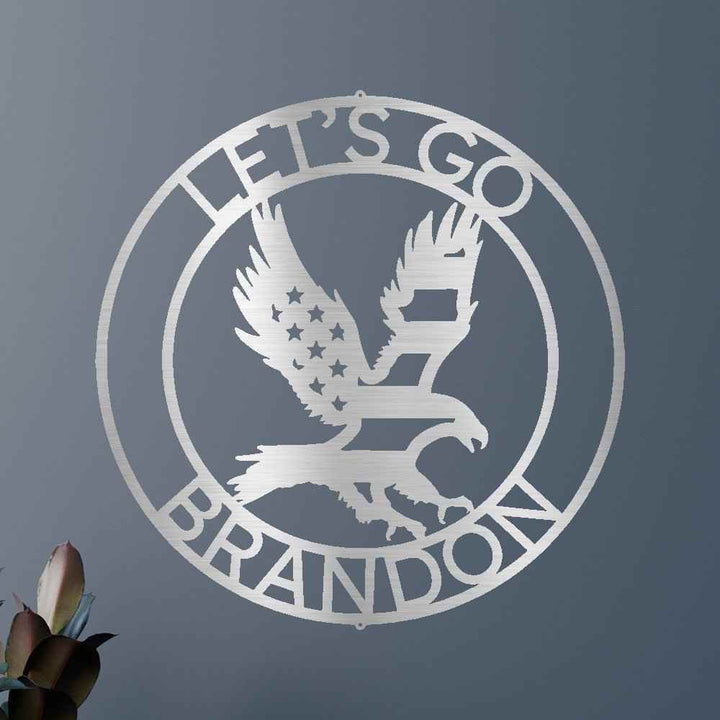 Let's Go Brandon Personalized Gifts - Custom Metal Sign - GiFTiFY