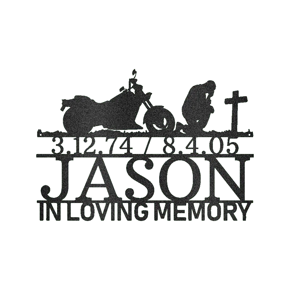Motorcycle Remembrance Personalized Gifts - Custom Metal Sign - GiFTiFY