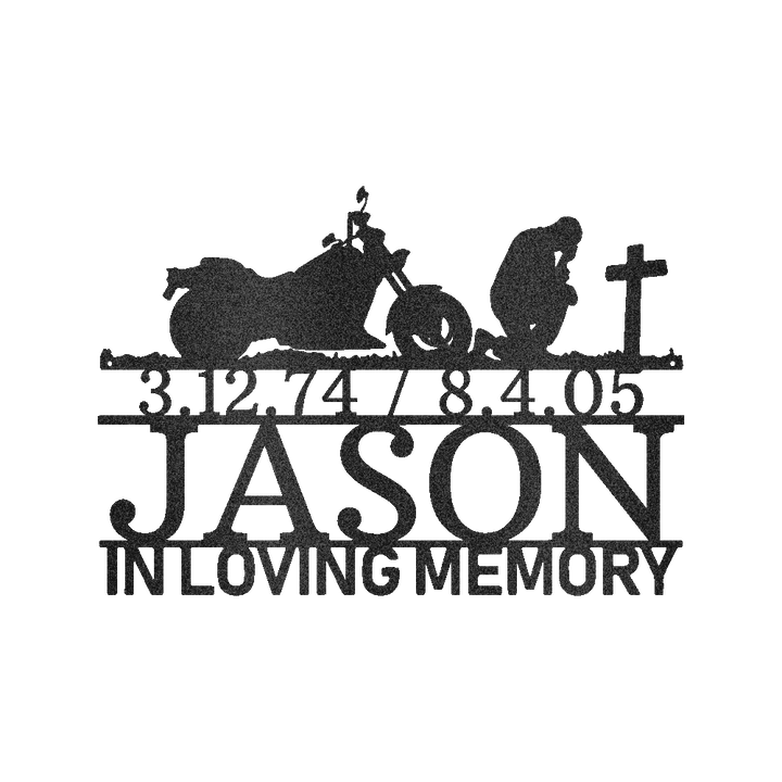 Motorcycle Remembrance Personalized Gifts - Custom Metal Sign - GiFTiFY