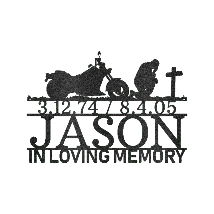 Motorcycle Remembrance Personalized Gifts - Custom Metal Sign - GiFTiFY