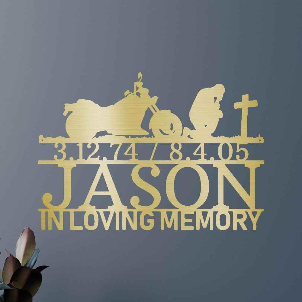 Motorcycle Remembrance Personalized Gifts - Custom Metal Sign - GiFTiFY