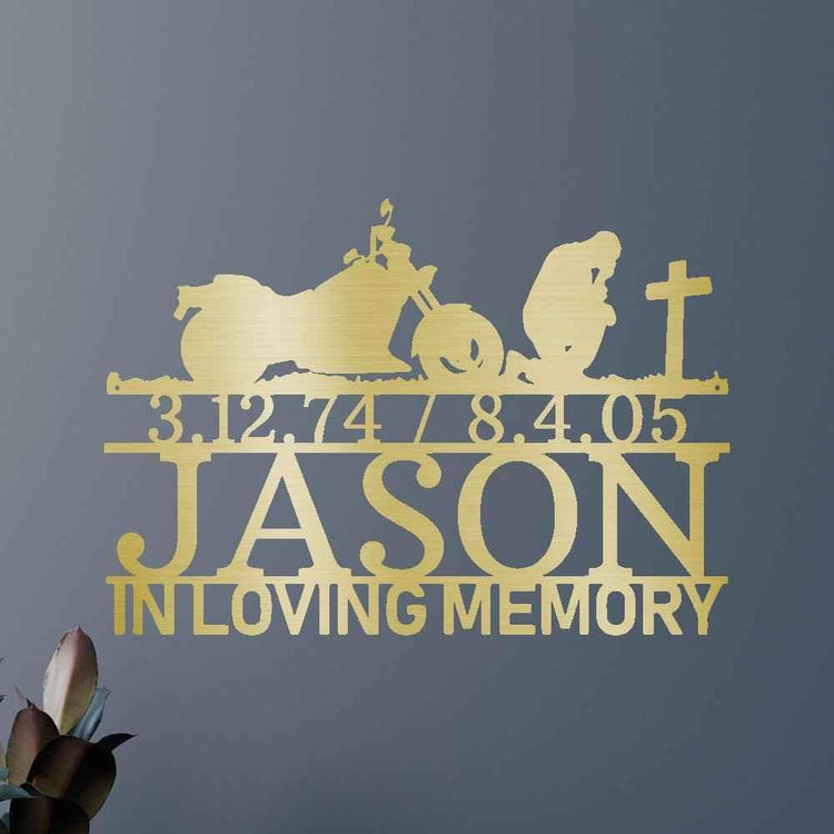 Motorcycle Remembrance Personalized Gifts - Custom Metal Sign - GiFTiFY