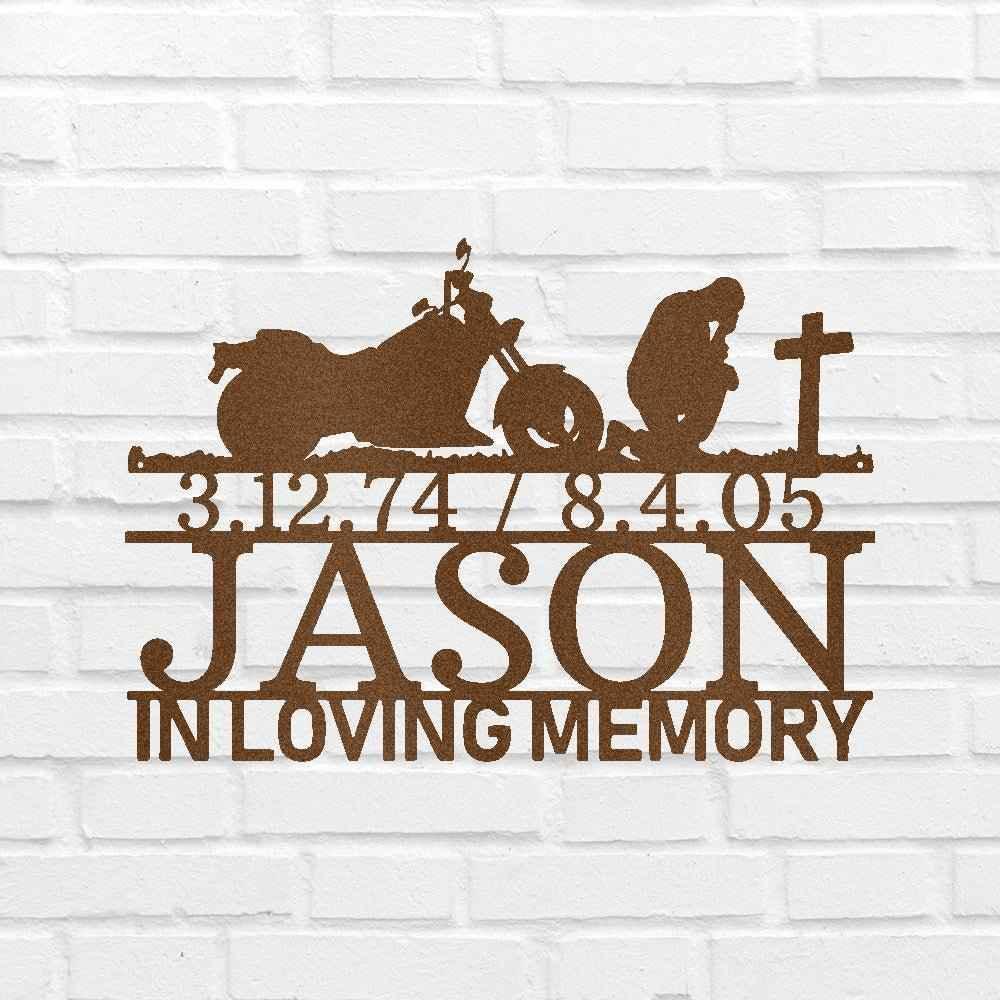 Motorcycle Remembrance Personalized Gifts - Custom Metal Sign - GiFTiFY
