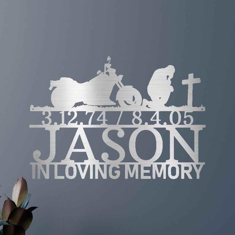 Motorcycle Remembrance Personalized Gifts - Custom Metal Sign - GiFTiFY