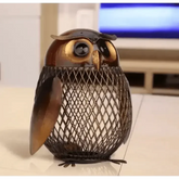 Metal Owl Shaped Piggy Bank Home Decoration - GiFTiFY