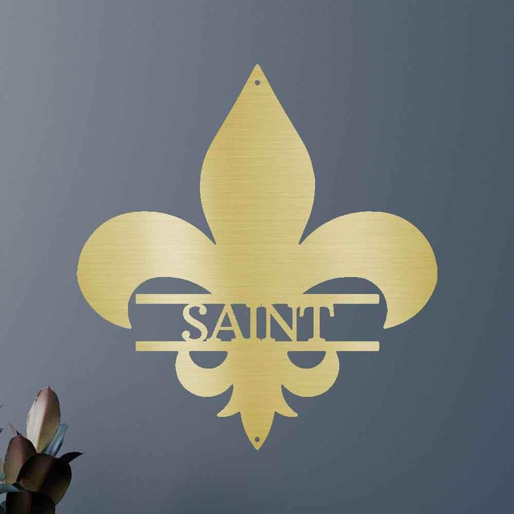 Classic Fleur De Lis Personalized Gifts - Custom Metal Sign - GiFTiFY