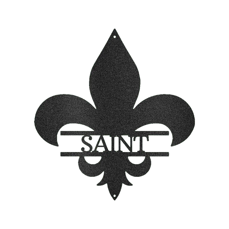 Classic Fleur De Lis Personalized Gifts - Custom Metal Sign - GiFTiFY