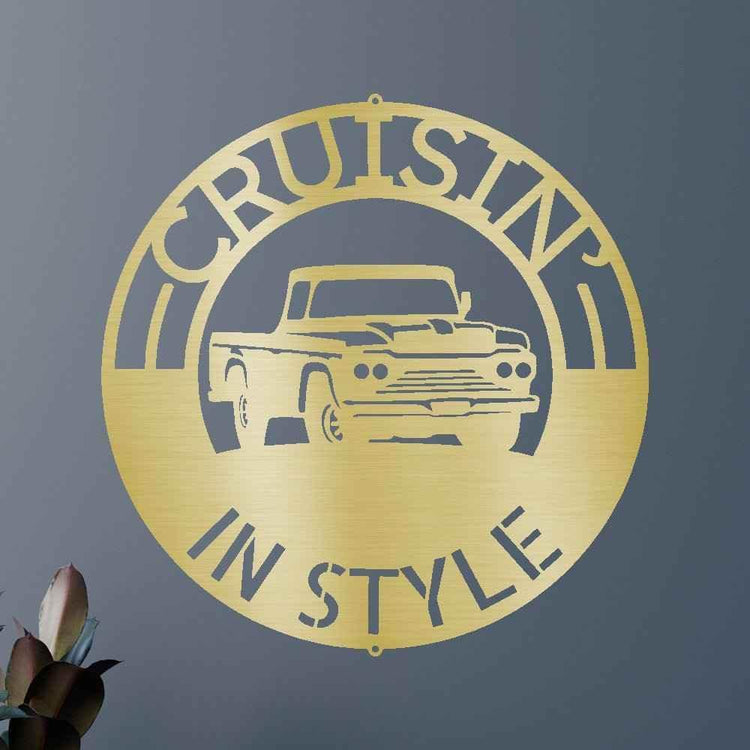 Classic Pickup Truck Personalized Gifts - Custom Metal Sign - GiFTiFY