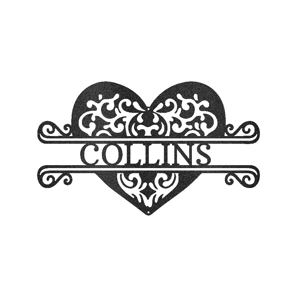 Fancy Heart Personalized Gifts - Custom Metal Sign - GiFTiFY