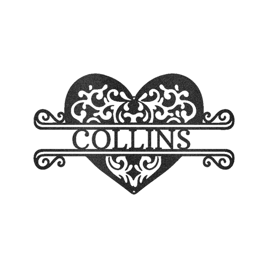 Fancy Heart Personalized Gifts - Custom Metal Sign - GiFTiFY