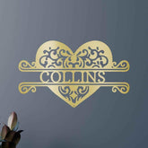 Fancy Heart Personalized Gifts - Custom Metal Sign - GiFTiFY