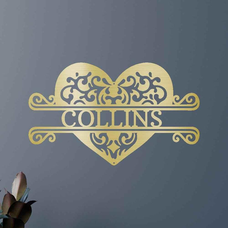 Fancy Heart Personalized Gifts - Custom Metal Sign - GiFTiFY