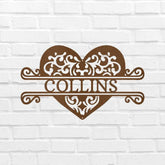 Fancy Heart Personalized Gifts - Custom Metal Sign - GiFTiFY