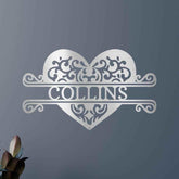 Fancy Heart Personalized Gifts - Custom Metal Sign - GiFTiFY