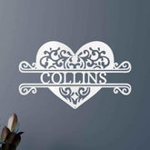 Fancy Heart Personalized Gifts - Custom Metal Sign - GiFTiFY