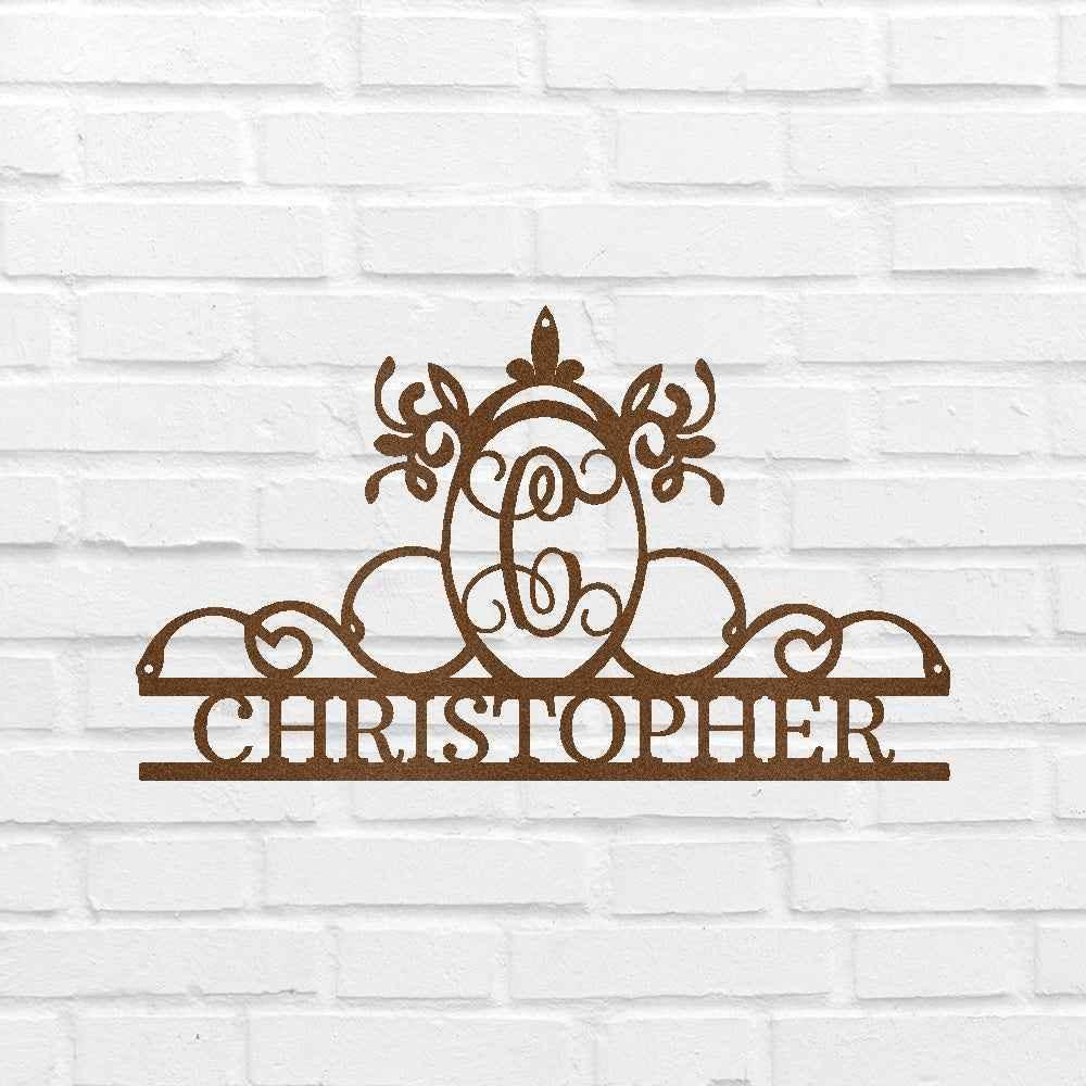 Initial and Name Personalized Gifts - Custom Metal Sign - GiFTiFY