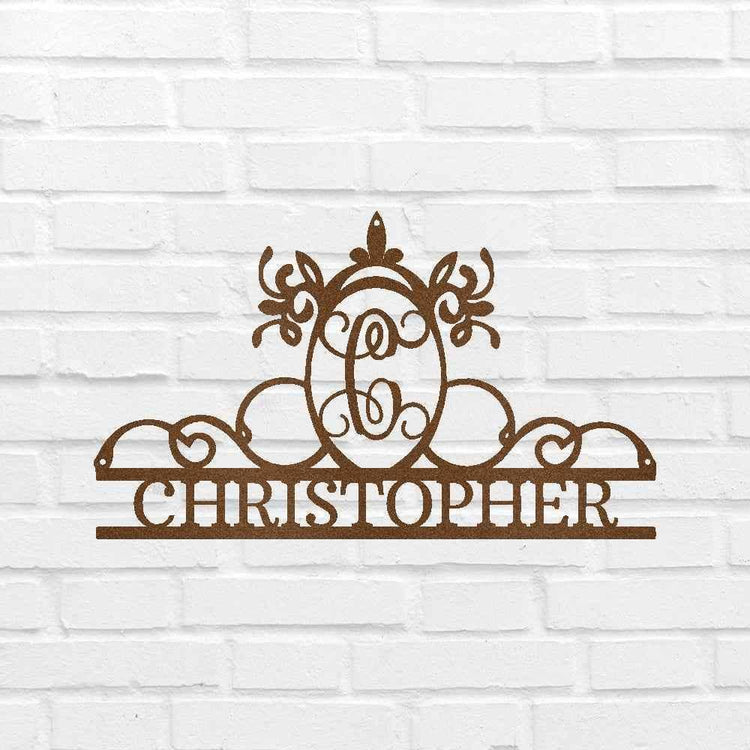 Initial and Name Personalized Gifts - Custom Metal Sign - GiFTiFY