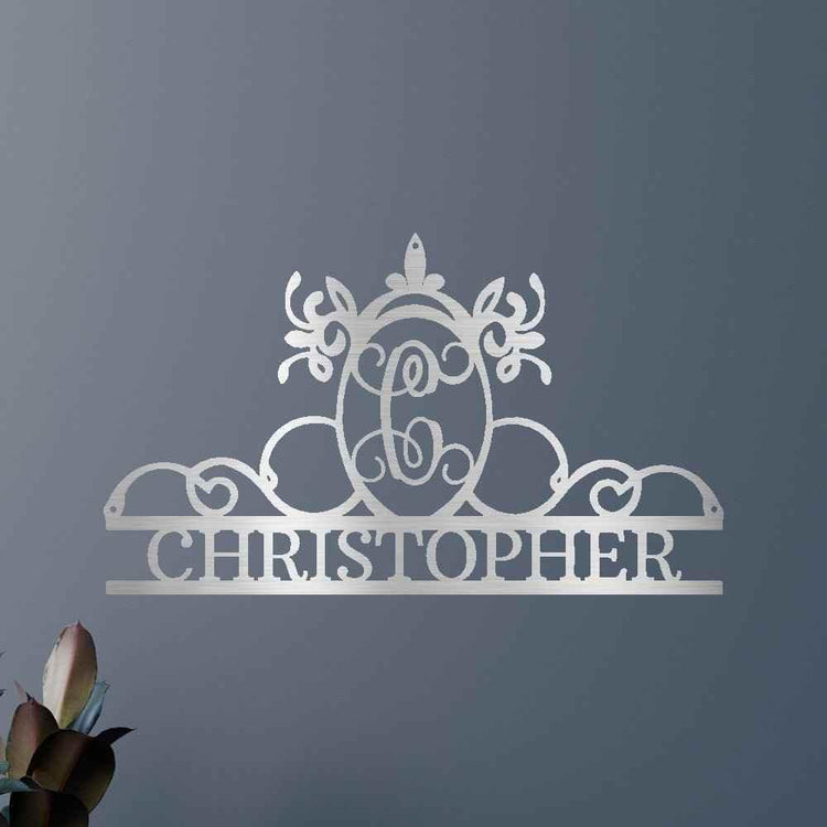 Initial and Name Personalized Gifts - Custom Metal Sign - GiFTiFY