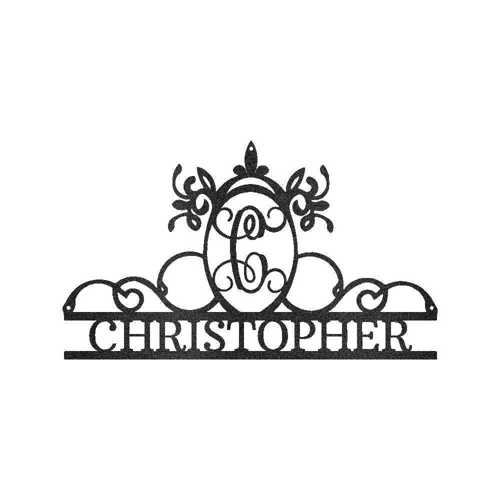 Initial and Name Personalized Gifts - Custom Metal Sign - GiFTiFY