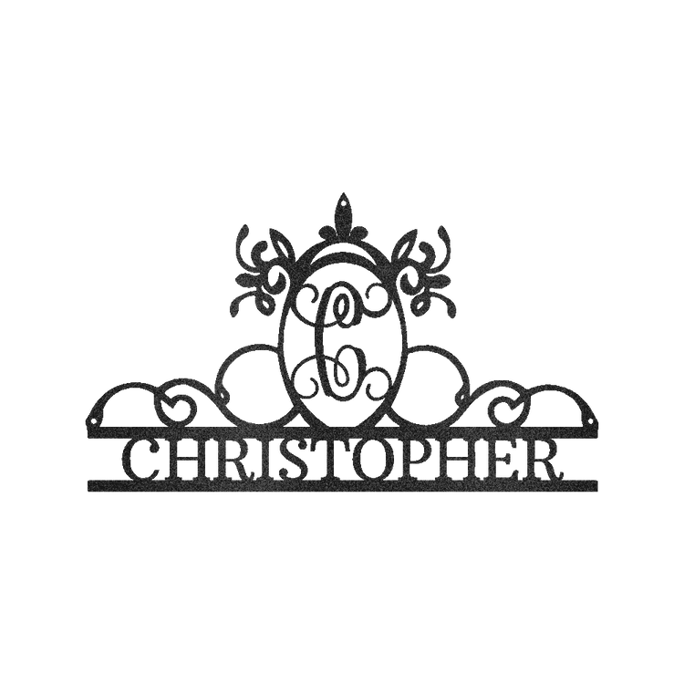 Initial and Name Personalized Gifts - Custom Metal Sign - GiFTiFY