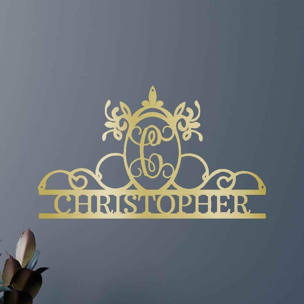 Initial and Name Personalized Gifts - Custom Metal Sign - GiFTiFY