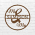 Mr and Mrs Circle Personalized Gifts - Custom Metal Sign - GiFTiFY