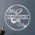 Mr and Mrs Circle Personalized Gifts - Custom Metal Sign - GiFTiFY
