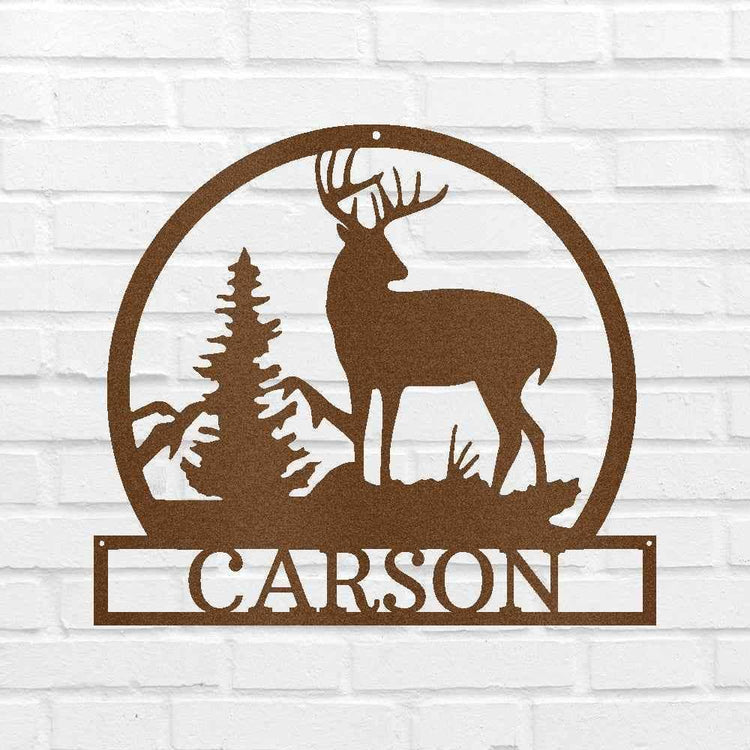 Outdoor Buck Personalized Gifts - Custom Metal Sign - GiFTiFY