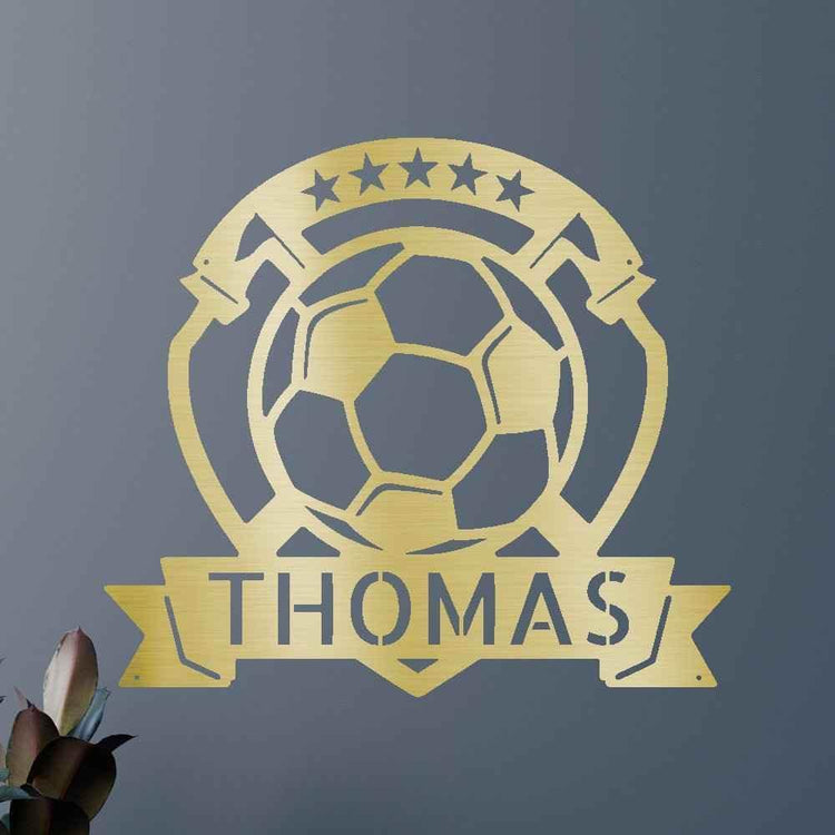 Soccer Plaque Personalized Gifts - Custom Metal Sign - GiFTiFY