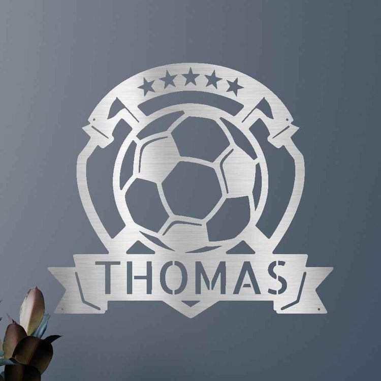 Soccer Plaque Personalized Gifts - Custom Metal Sign - GiFTiFY