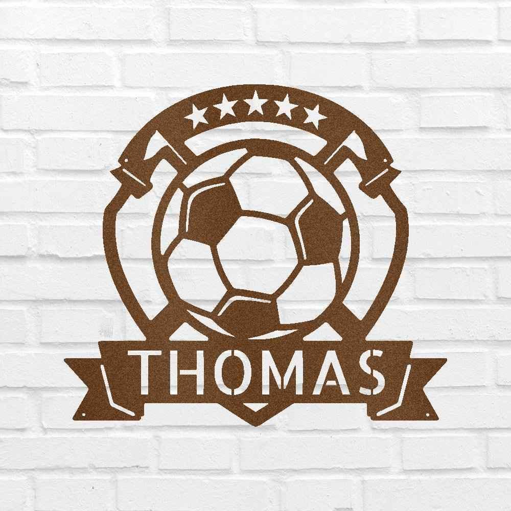Soccer Plaque Personalized Gifts - Custom Metal Sign - GiFTiFY