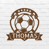 Soccer Plaque Personalized Gifts - Custom Metal Sign - GiFTiFY