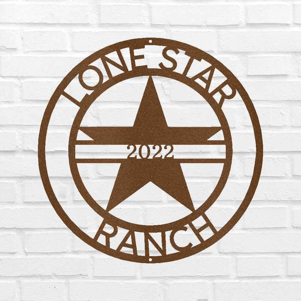 The Lone Star State Symbol Personalized Gifts - Custom Metal Sign - GiFTiFY