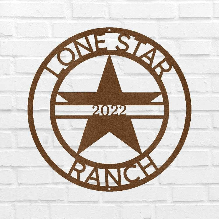 The Lone Star State Symbol Personalized Gifts - Custom Metal Sign - GiFTiFY