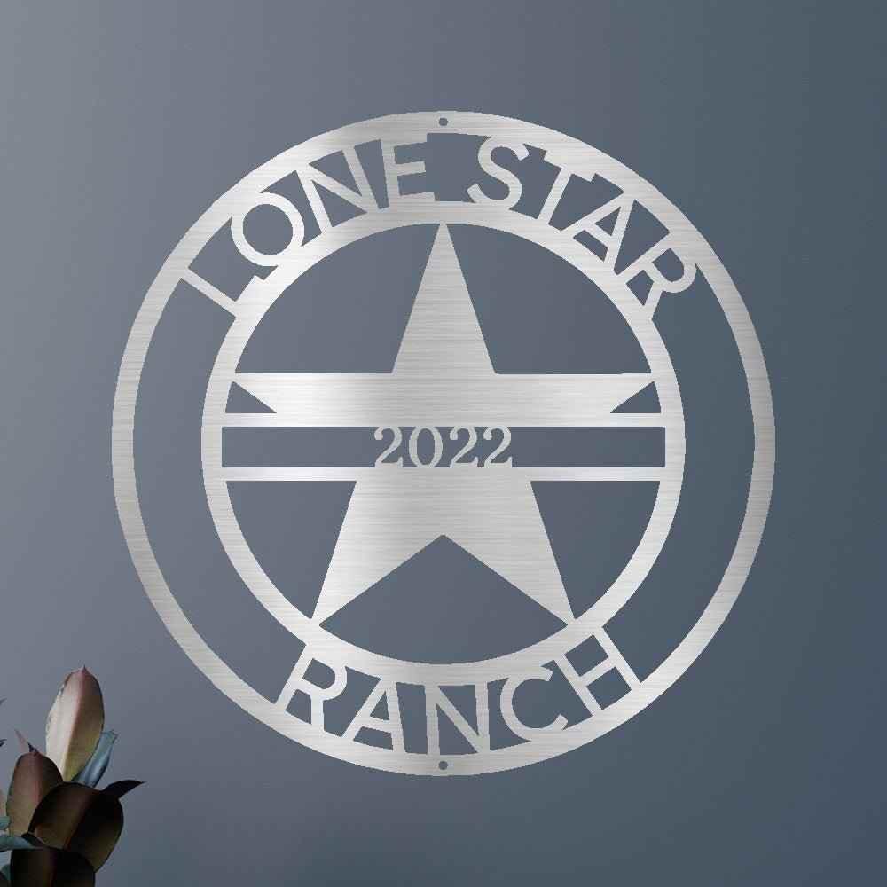 The Lone Star State Symbol Personalized Gifts - Custom Metal Sign - GiFTiFY