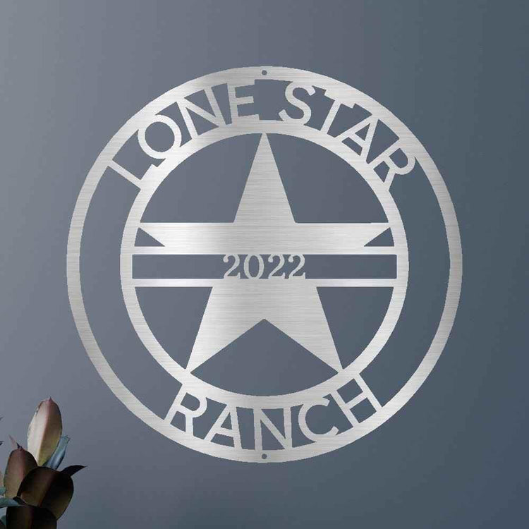 The Lone Star State Symbol Personalized Gifts - Custom Metal Sign - GiFTiFY