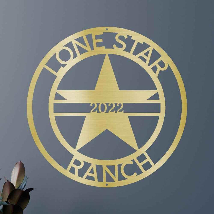 The Lone Star State Symbol Personalized Gifts - Custom Metal Sign - GiFTiFY