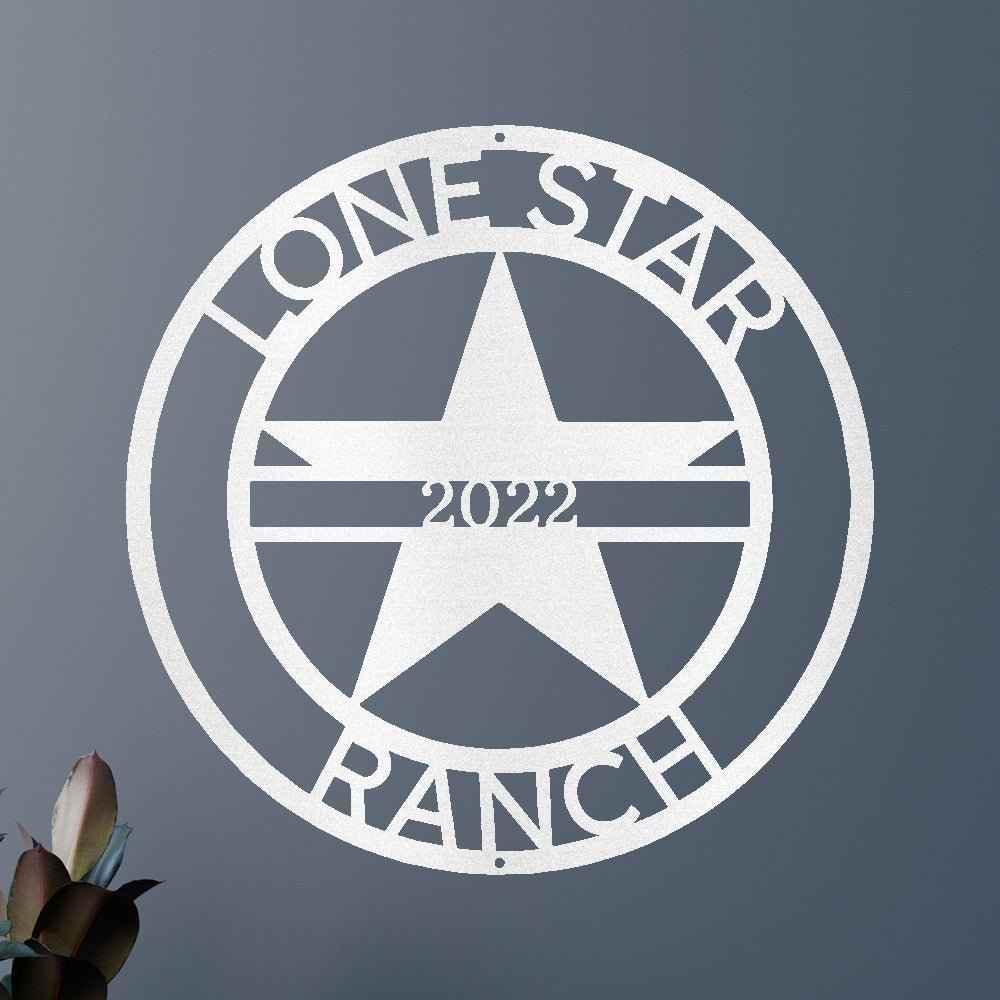 The Lone Star State Symbol Personalized Gifts - Custom Metal Sign - GiFTiFY