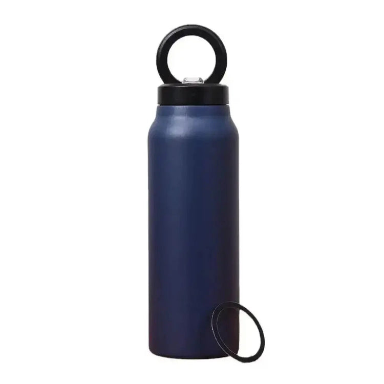 Metallic Sports Thermal Insulation Water Bottle Magnetic Phone Holder - GiFTiFY
