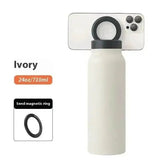 Metallic Sports Thermal Insulation Water Bottle Magnetic Phone Holder - GiFTiFY