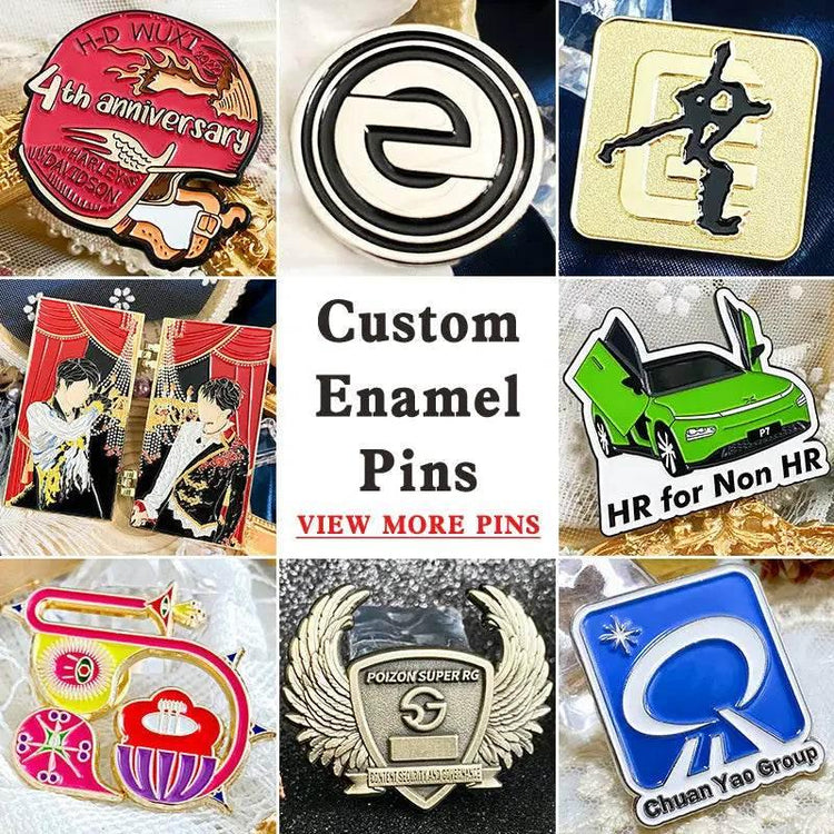 [Minimum 10pcs]Custom Enamel Pin Lapel Graduate Diy Brooch Coin Anime Emblem Make Badge Cufflink Back card personalized Tie clip - GiFTiFY