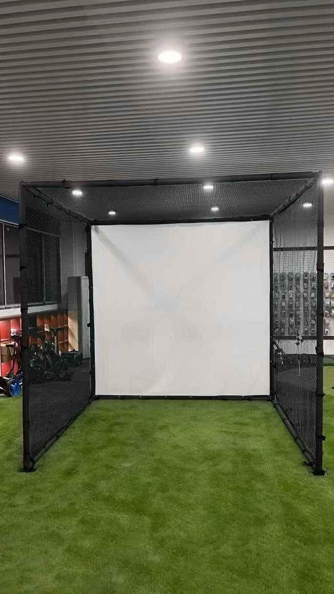 YUNIC Golf Driving Cage with Metal Frame and Simulator Impact Screen - GiFTiFY