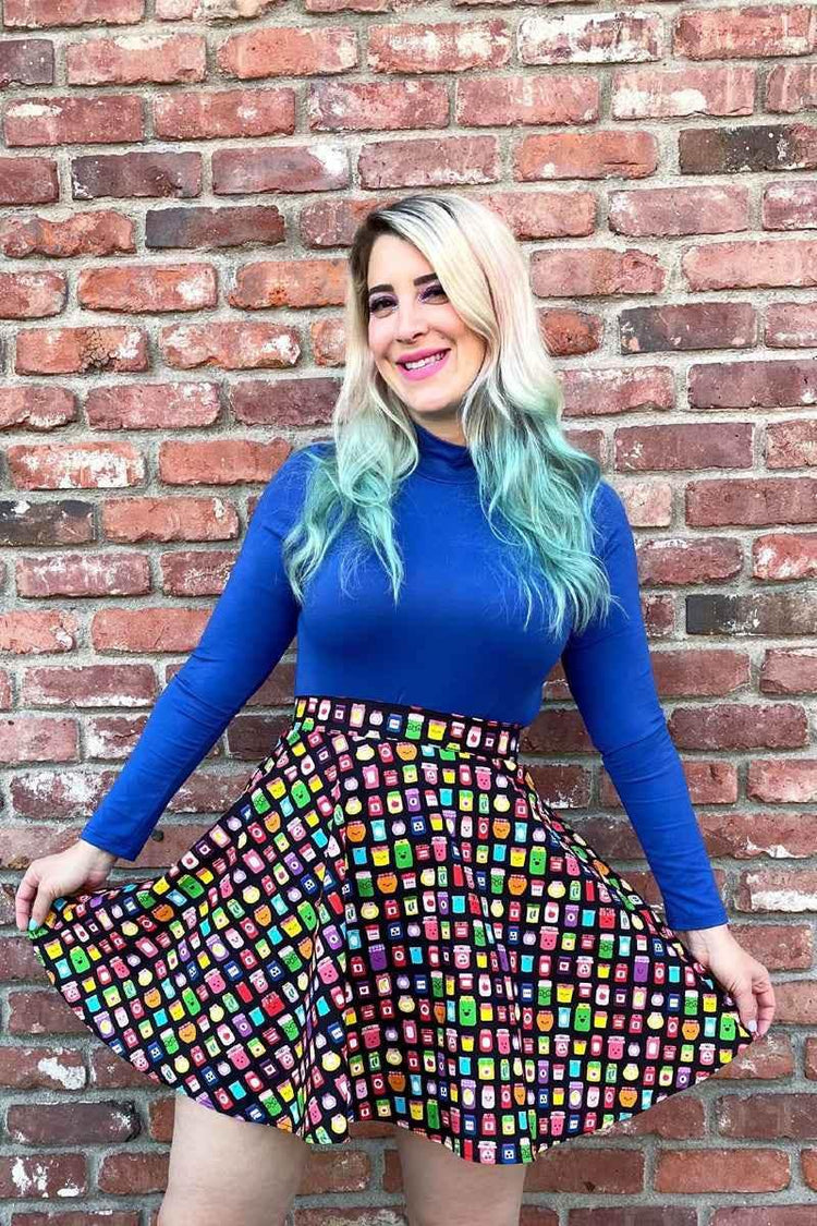 Blue Mock Neck Top - GiFTiFY