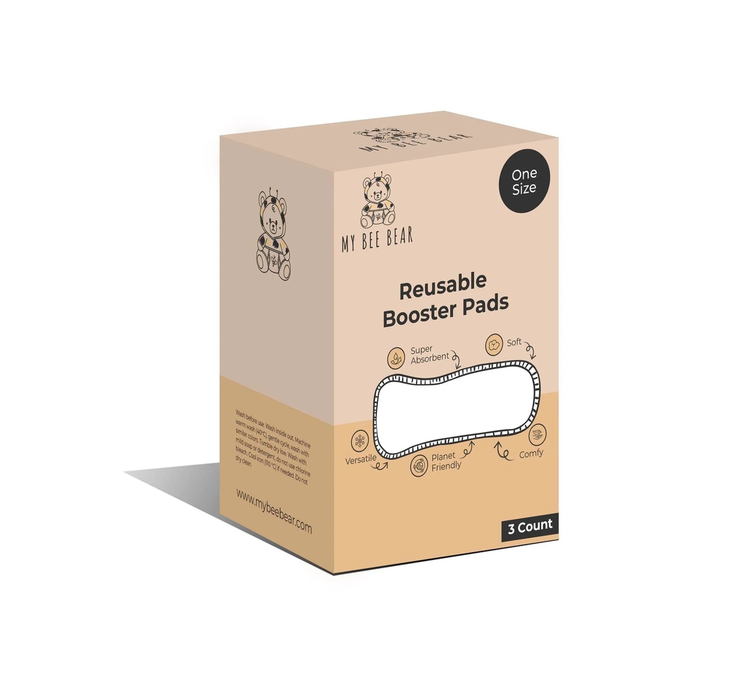 MyBeeBear Reusable Booster Pad (3 counts) - GiFTiFY