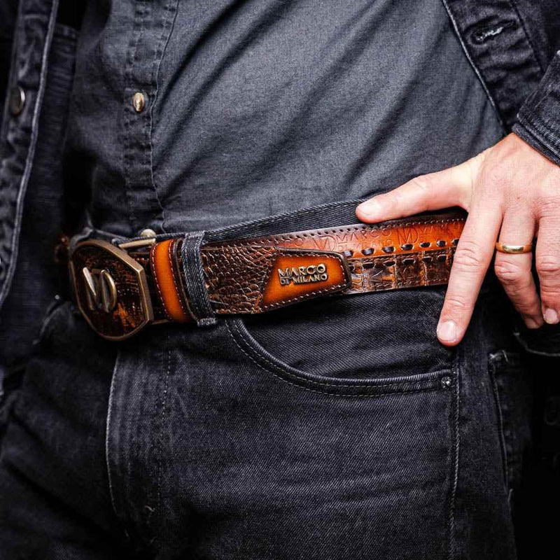 Montana Belt Aged Brown Belts by Marco Di Milano