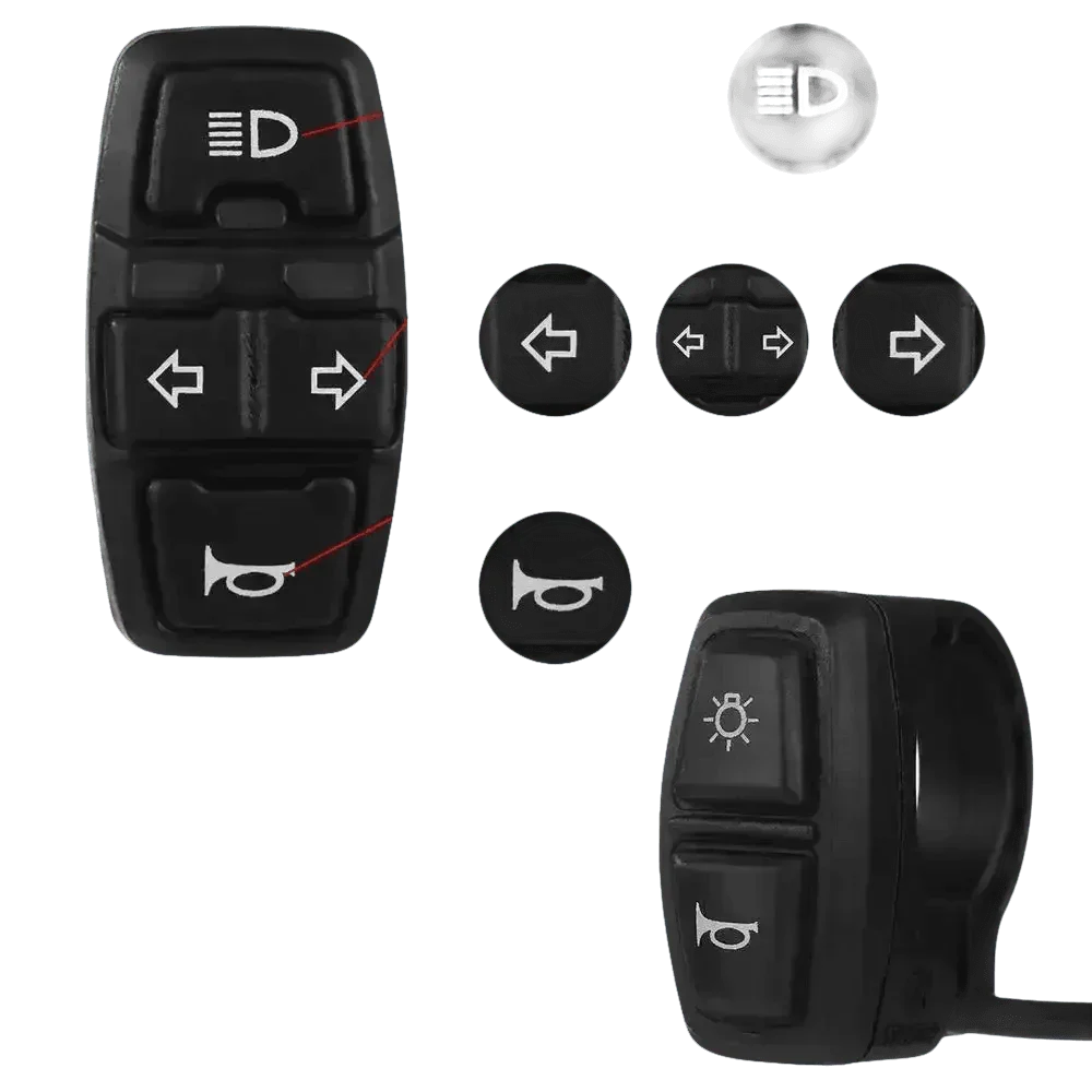 Motorcycle Handlebar Control Switches electric bike scooter Electric Bike Scooter Light Switch - GiFTiFY