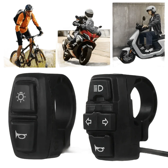 Motorcycle Handlebar Control Switches electric bike scooter Electric Bike Scooter Light Switch - GiFTiFY